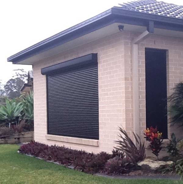 A Grade Garage Doors Perth | Shutters & Gates - Black window roller shutter in Perth, WA
